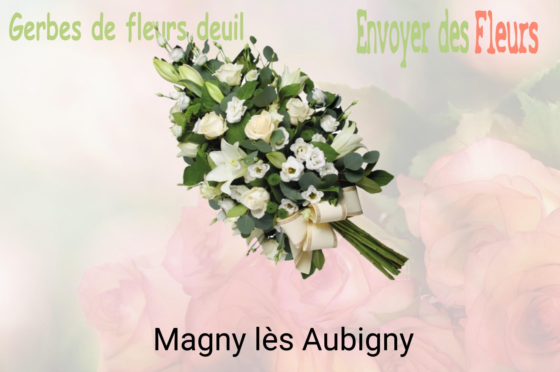 Gerbe de fleurs de deuil livrée à Magny-lès-Aubigny